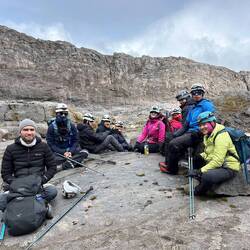 Abstieg. Der Weg ist noch weit!