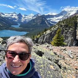 Near the summit (Bear Point) on the 10 mile hike after a mile up a scree field!