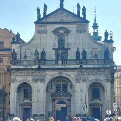 St Salvator Church forms part of Klenemtinum, largest most historic complex of buildings in Old Town
