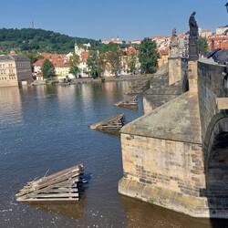 These wooden structures placed in front of the bridge to prevent debris damaging bridge during flood