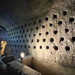 Pigeon holes in the underground caves