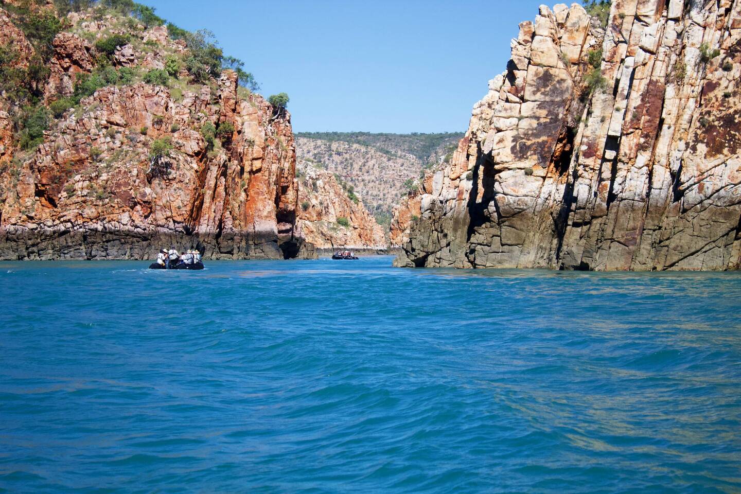 Approaching the famous Horizontal Falls
