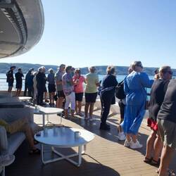 Admiring the view from the Observation Deck