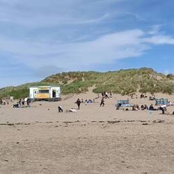 Surf school so maybe sometime there are waves?