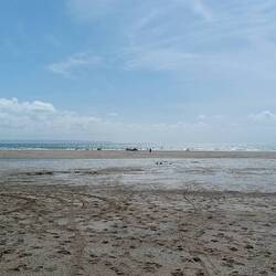 Croyde beach, the tide goes so far out