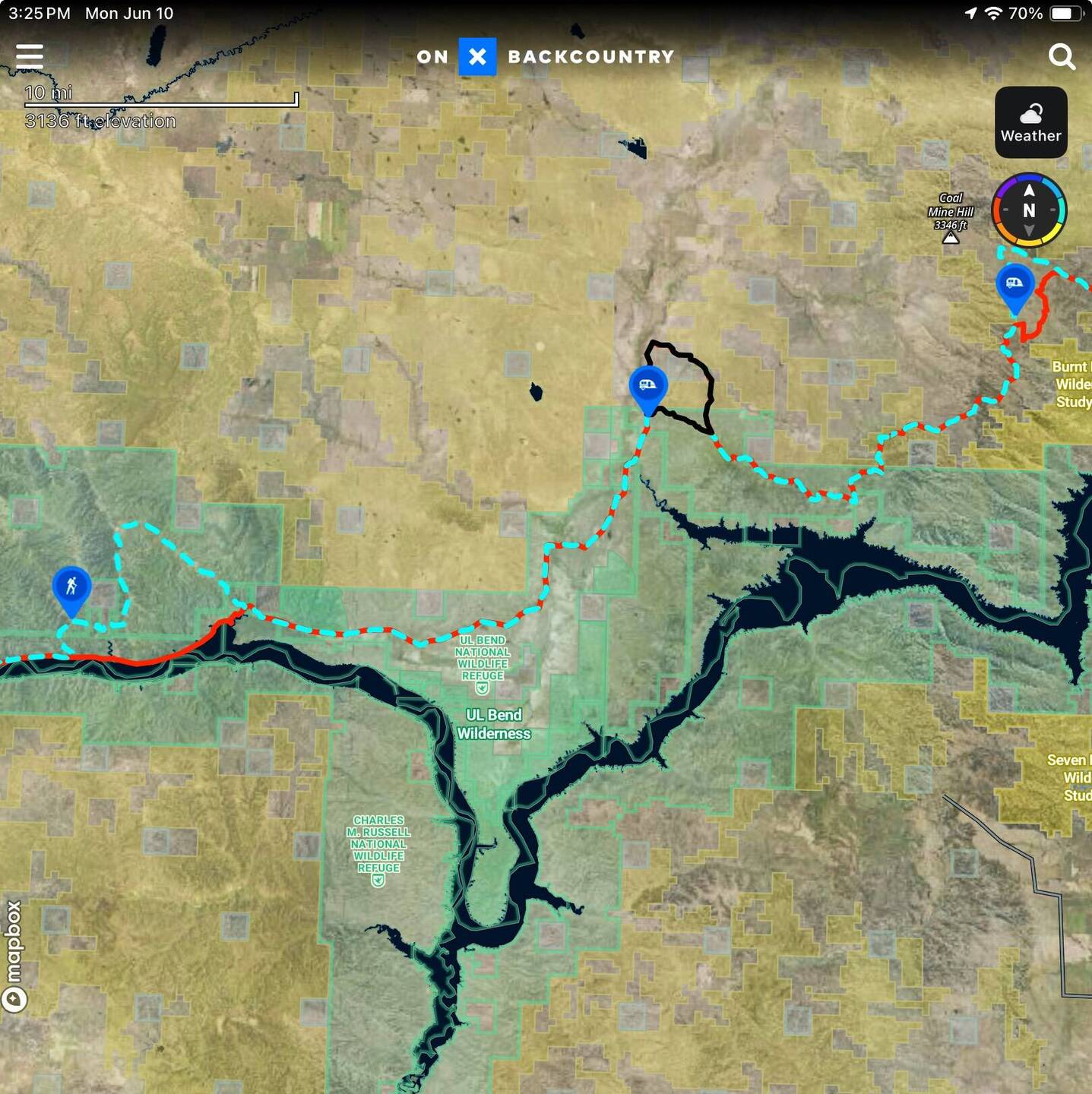 Here is a map of the 60 miles I hope to tick off.
