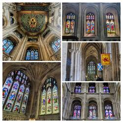Amazing stained glass of Peterborough Cathedral