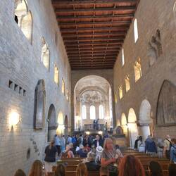 Inside the basilica, the oldest building in Prague Castle