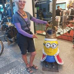 We had walked right pass this, then we saw the bike and stopped....LOL