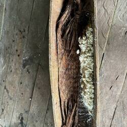 Yuca-Brei und Flechttuch zum Auspressen der Stärke