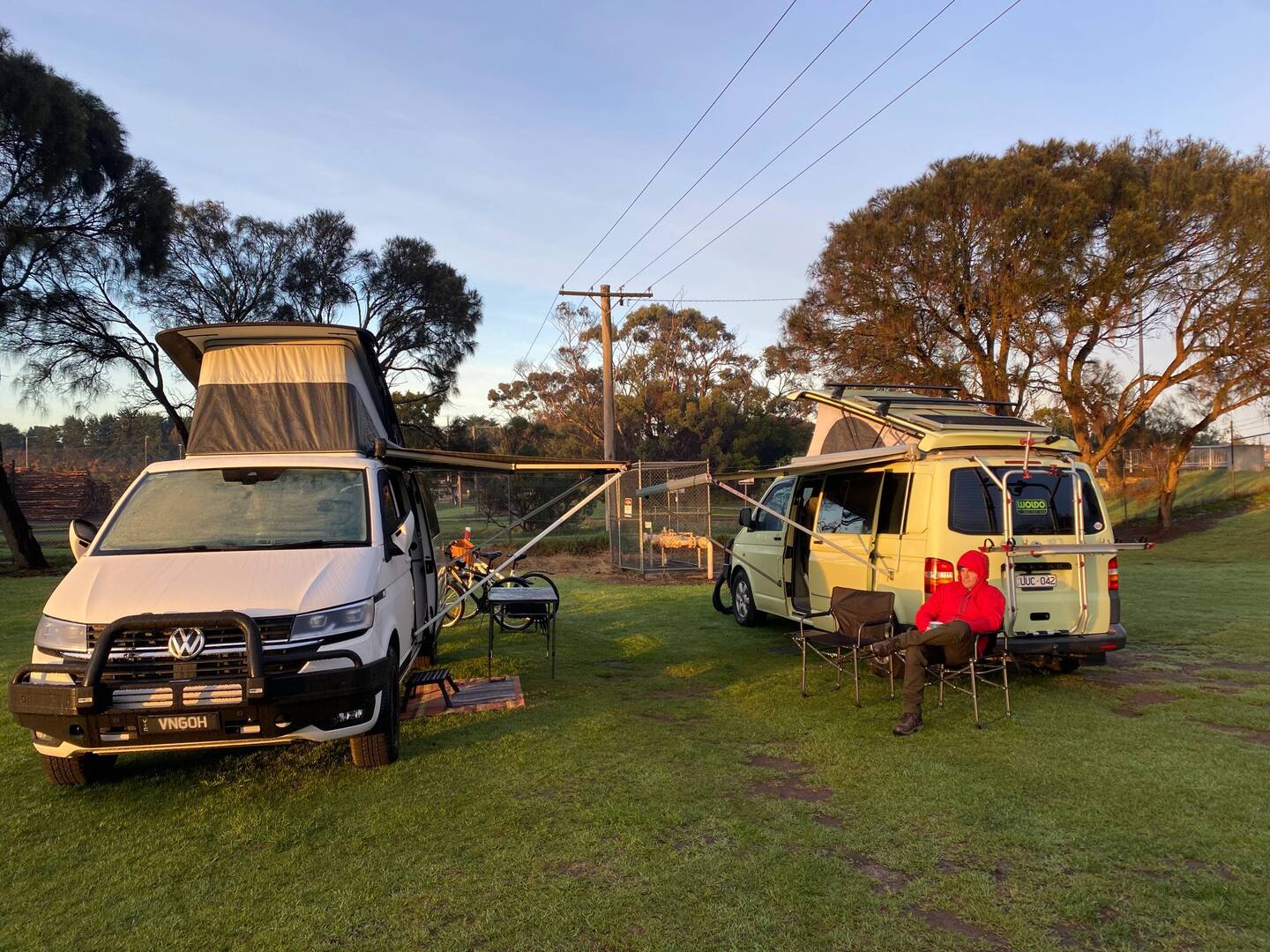 Cold last morning in Portland RV Camp