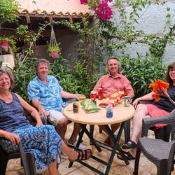 La terrasse de notre appartement de Gefyra.