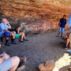Aboriginal cave paintings at Freshwater Cove
