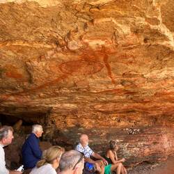 Cave paintings at Freshwater Cove