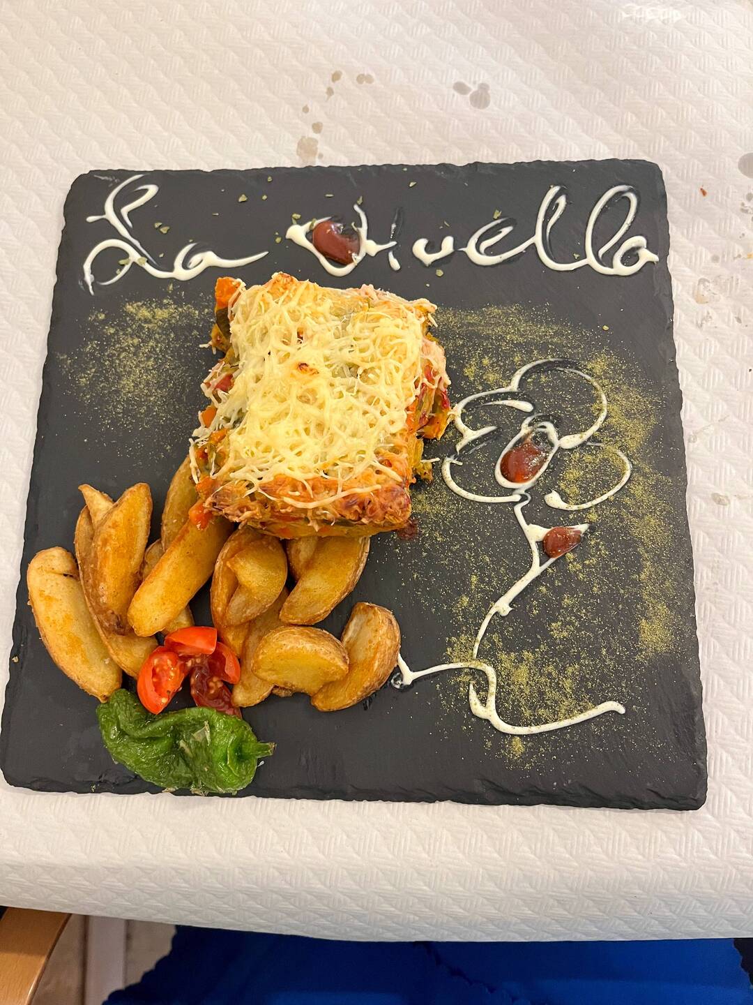 Dinner (they called it Lasagna) in Belarado