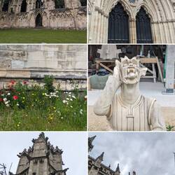 Gargoyles, flowers, and architecture of the Minster