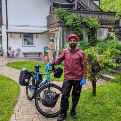 Arrived fully drenched at my host