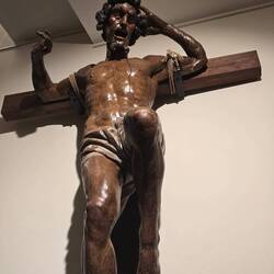 Pained face of Gestas (the impenitent thief)