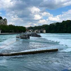 A very full river Aare