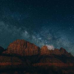 Zion at night