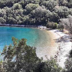 our favourite anchorage/swimming spot on Meganisi Is.
