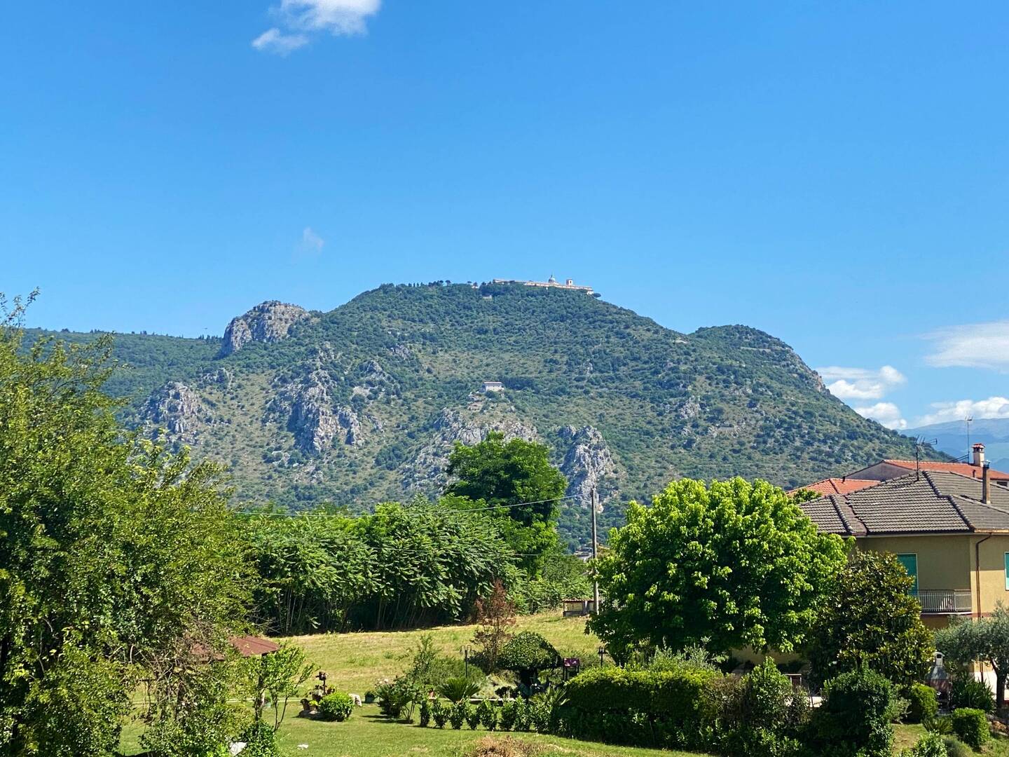 Monastery of Monte Cassino on top of the hill