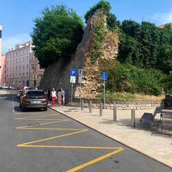 Same wall across the street