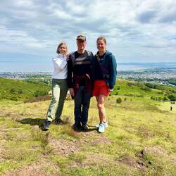 On our Royal Mile hike in Edinburgh