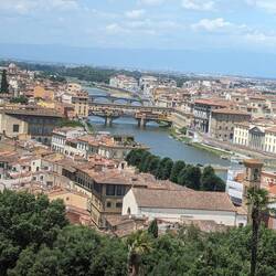 Arno River, which runs west 150 miles from central Italy to the Ligurian Sea (French Riveria)