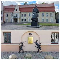 Maironis Lithuanian Literary Museum / Sculpture nearby
