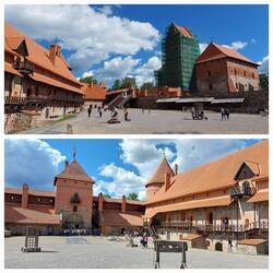 Trakai Castle; views across the courtyard