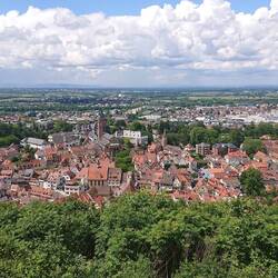 Weinheim old town from the Windeck Castle