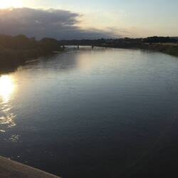 Frühmorgens über den Kansas River.