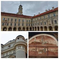 Vilnius University; main courtyard / Department of Astronomy building / One of the halls