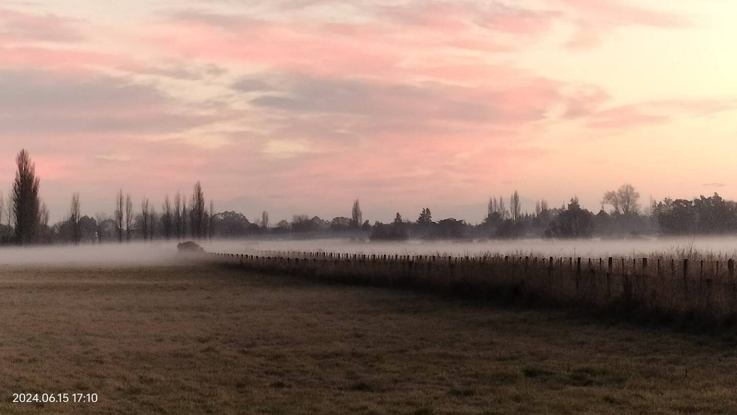 Ground fog and sunset!