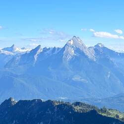 Es klart auf - tolle Sicht auf den Watzmann