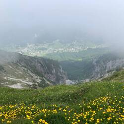 Da unten sind wir gestartet.