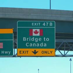 Leaving Detroilt Michigan, back over the Ambassador Bridge to Canada. 7 states, 6 days.