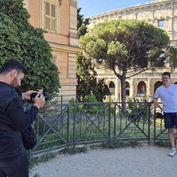 Us having our photos taken