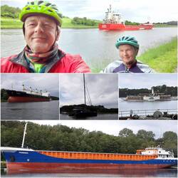 Der Schiffsverkehr auf dem NOK hielt sich am heutigen Sonntag in Grenzen.