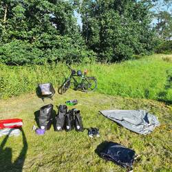 Zusammen packen. 1h weil nass