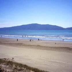 Waikanae Beach with Kapiti in the background