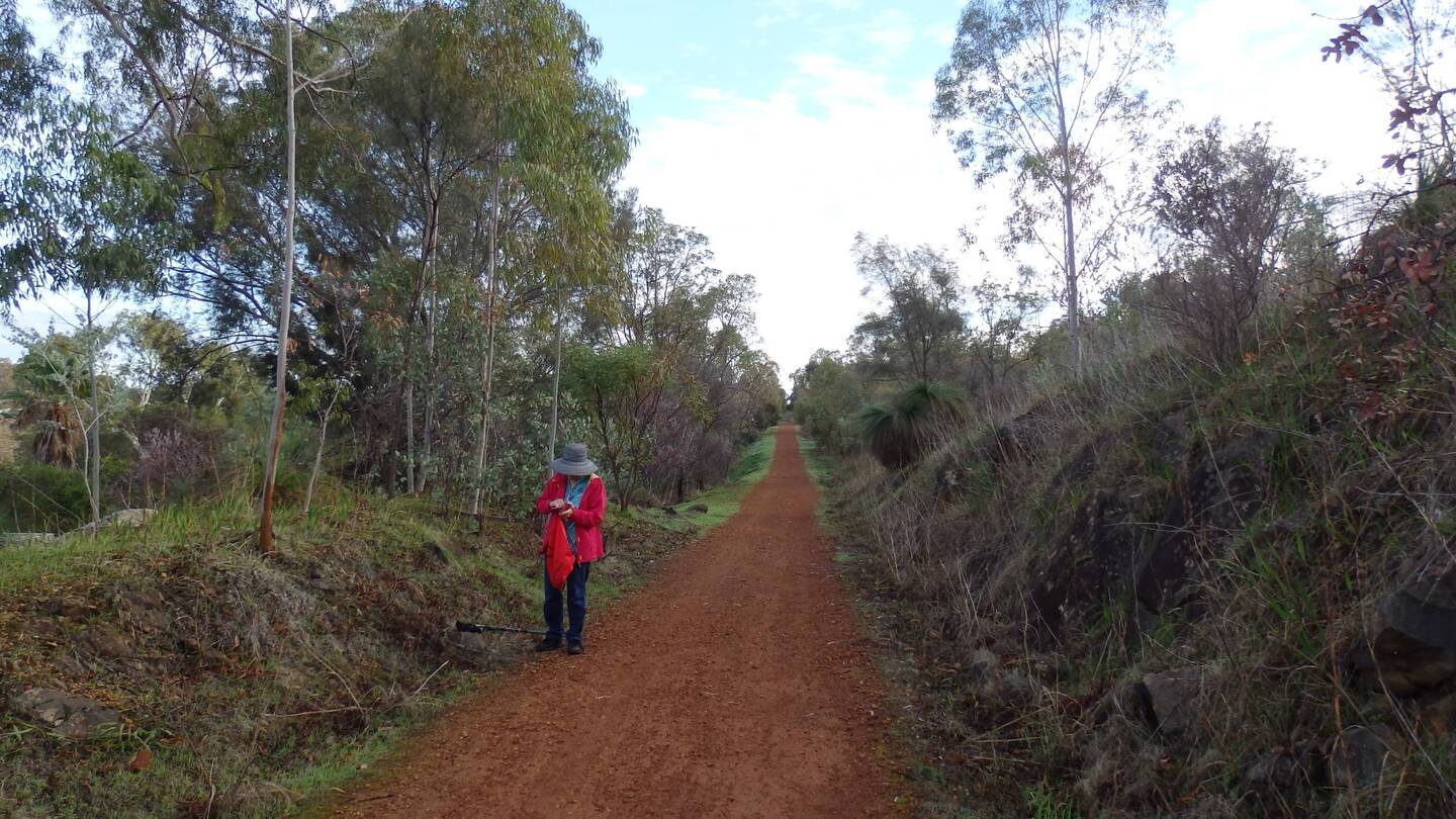 Pam on the Heritage Trail near Boya