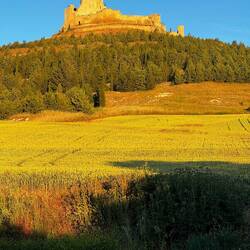 Castle on top oh hill overlooking Castrojeriz