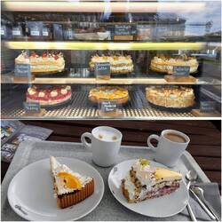 ...gefolgt von etwas Süßem, was bei der Kuchenausfall wirklich schwer fiel.
