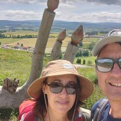 Totem d arrivée a Saugues