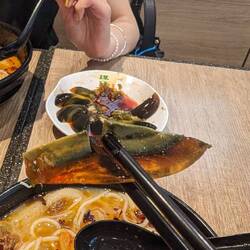Chinese delicacy called a century egg, had a jelly like consistency and a taste I wasn't sold on