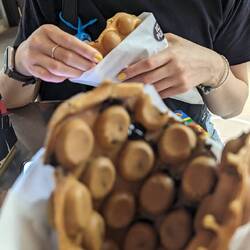 Dark chocolate bubble waffle, sooooo tasty