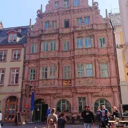 One of the interesting old buildings (and a large dog!)