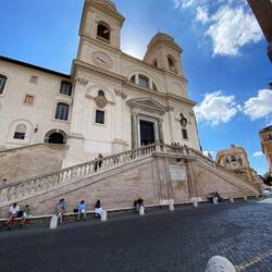 Trinità dei Monti at the top of the Spanish Steps